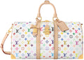 Louis Vuitton x Takashi Murakami Keepall Bandouliere 45 Blanc Multicolore