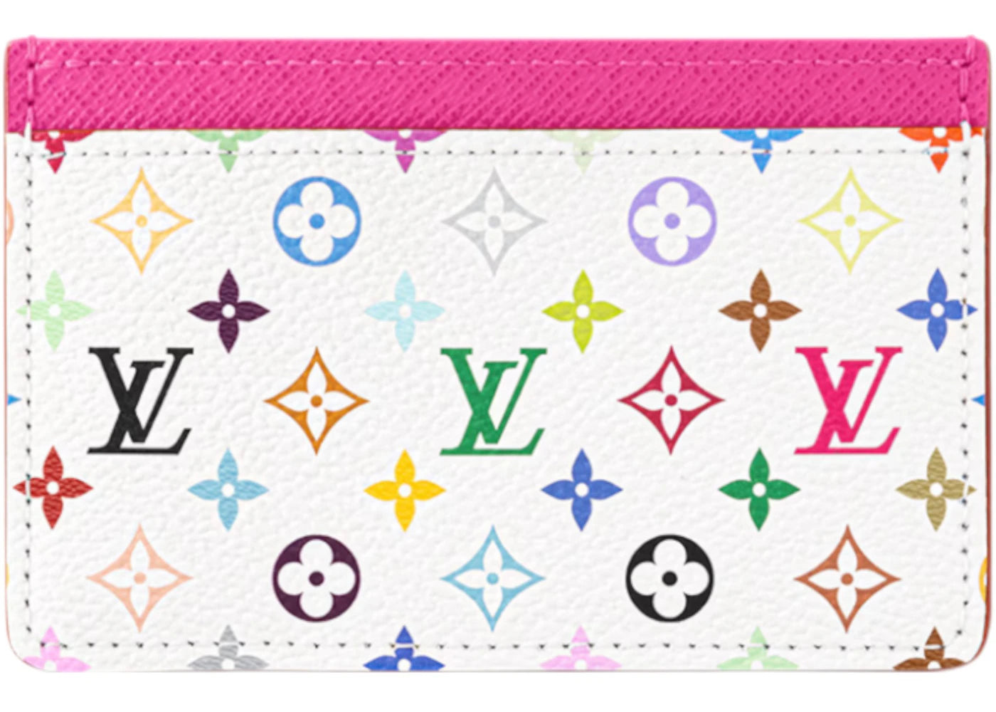 Louis Vuitton x Takashi Murakami Kartenetui Weiß Mehrfarbig