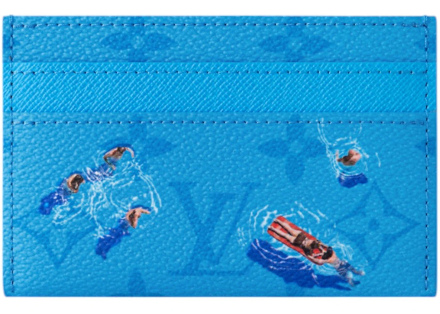 Étui Double Cartes Louis Vuitton Pool Blue Lagoon