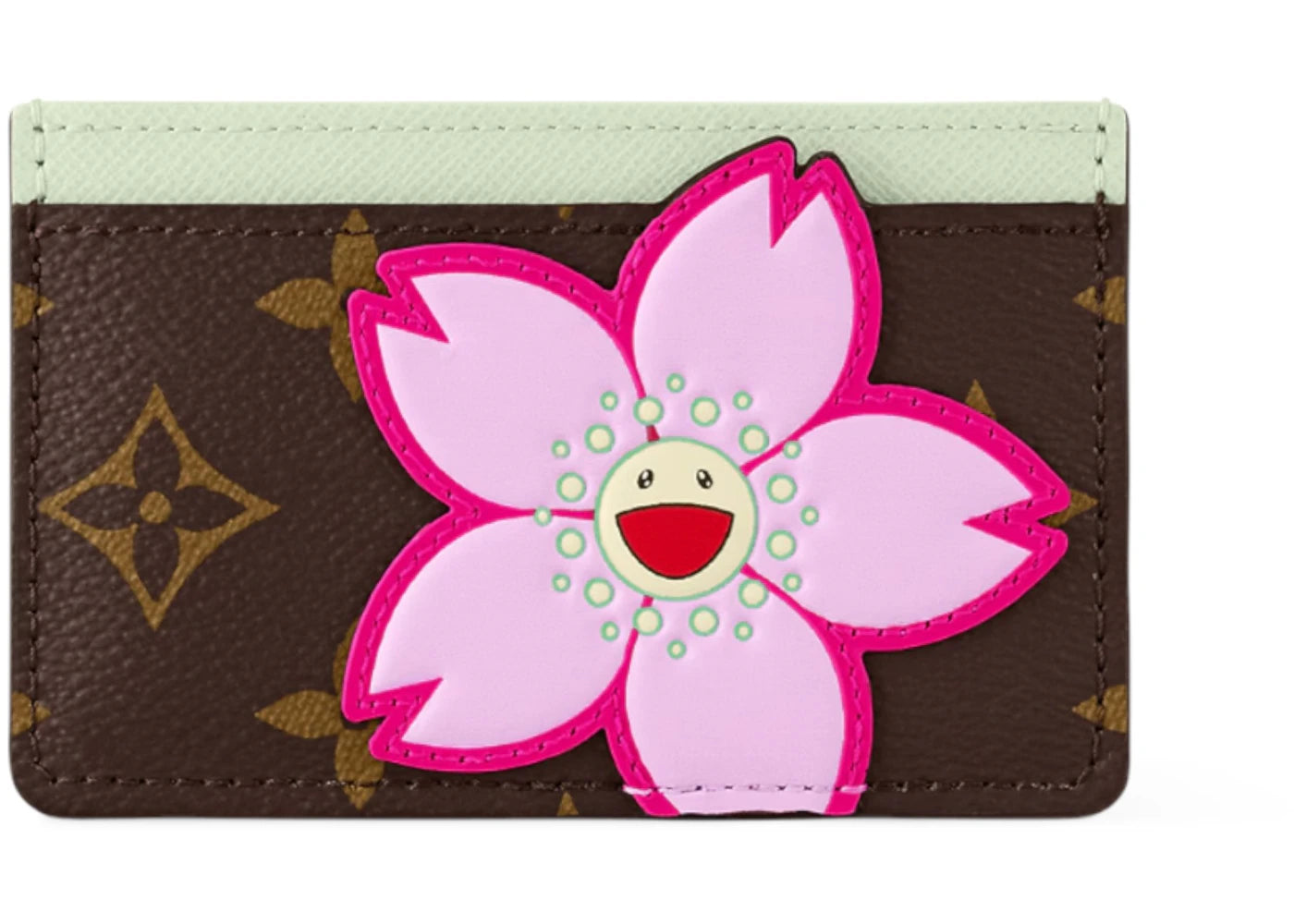 Louis Vuitton x Takashi Murakami Kartenetui Sakura Braun