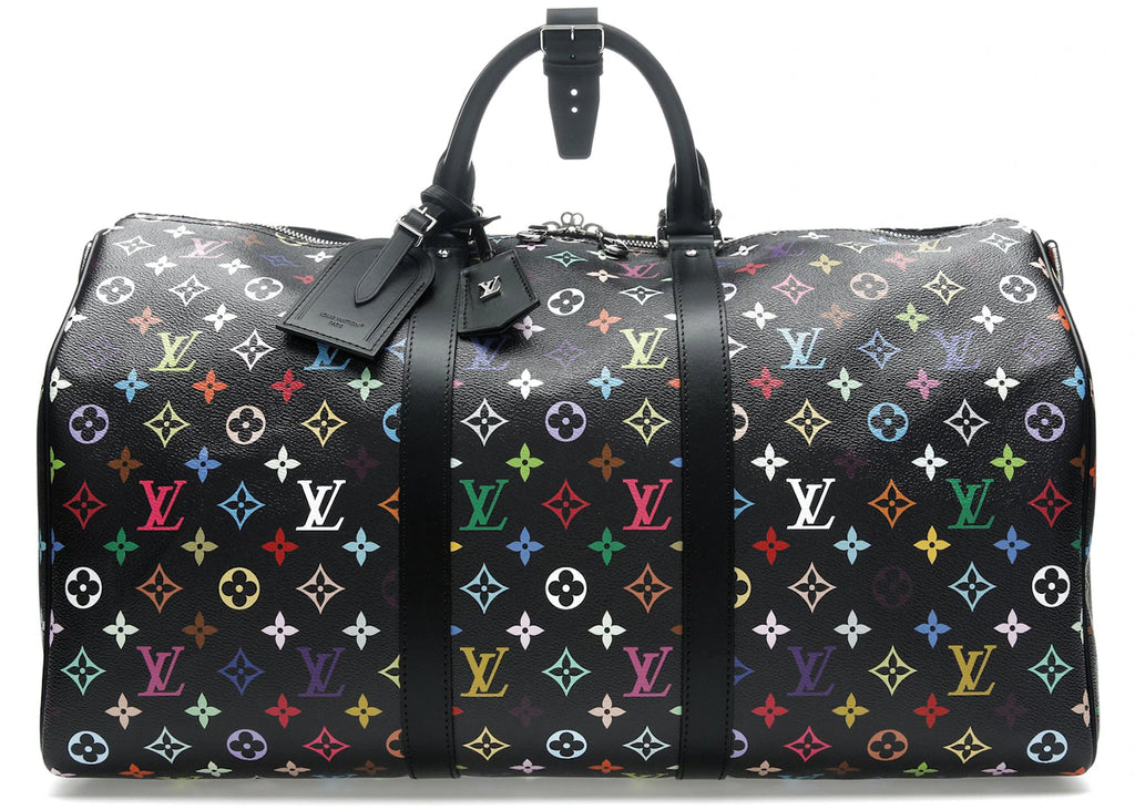 Louis Vuitton x Takashi Murakami Keepall Bandouliere 50 Schwarz Mehrfarbig