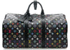 Louis Vuitton x Takashi Murakami Keepall Bandouliere 50 Schwarz Mehrfarbig