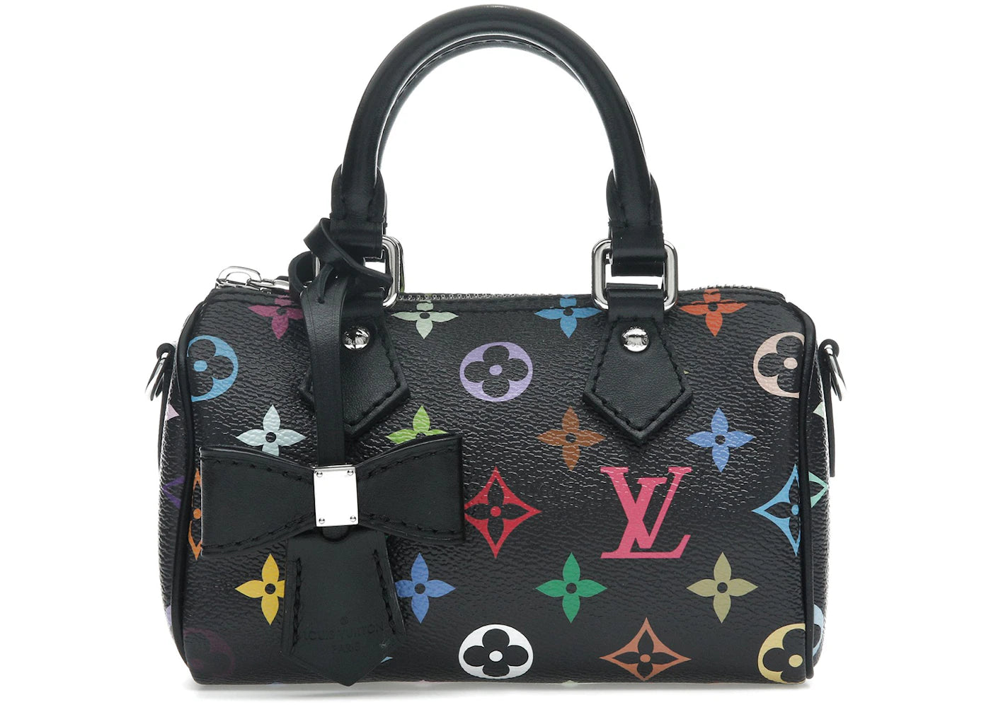 Louis Vuitton x Takashi Murakami Nano Speedy Schwarz Mehrfarbig