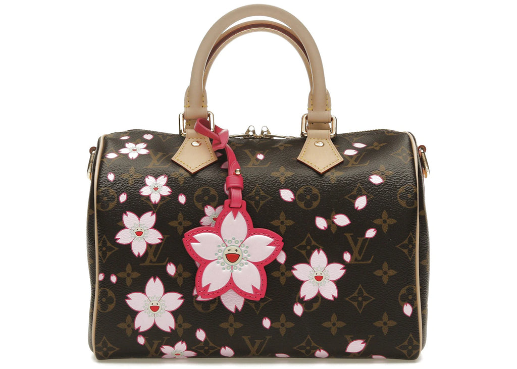 Louis Vuitton x Takashi Murakami Cherry Blossom Speedy Bandouliere 25 Sakura Brown
