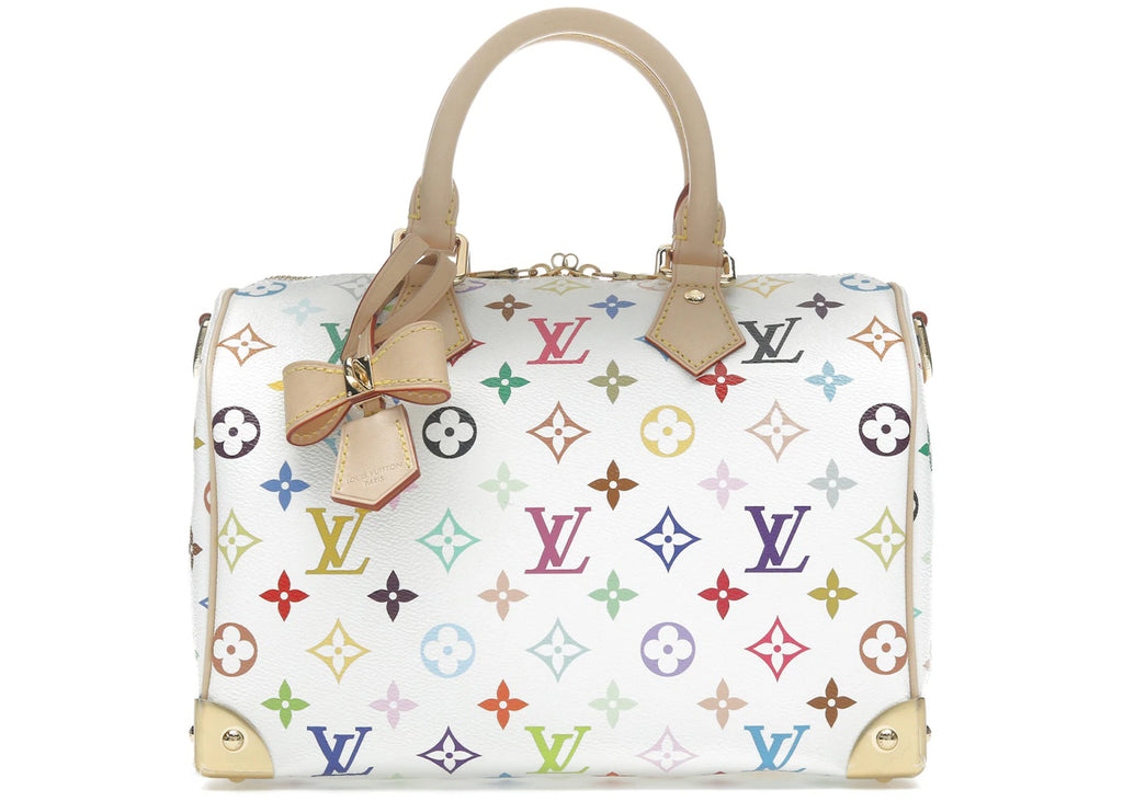 Louis Vuitton x Takashi Murakami Speedy Bandouliere 25 Weiß Mehrfarbig
