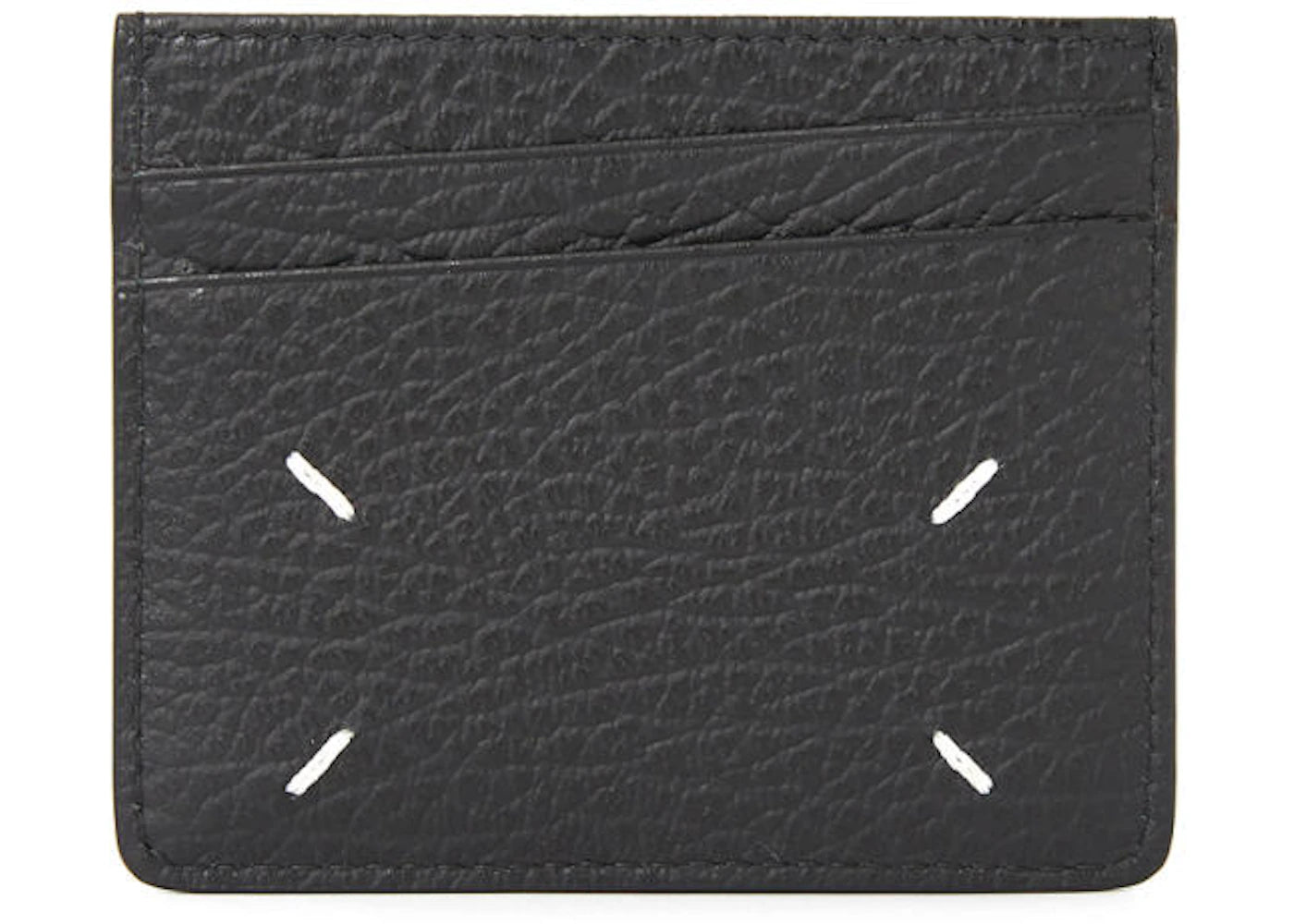 Porte-cartes à surpiqûres Maison Margiela noir