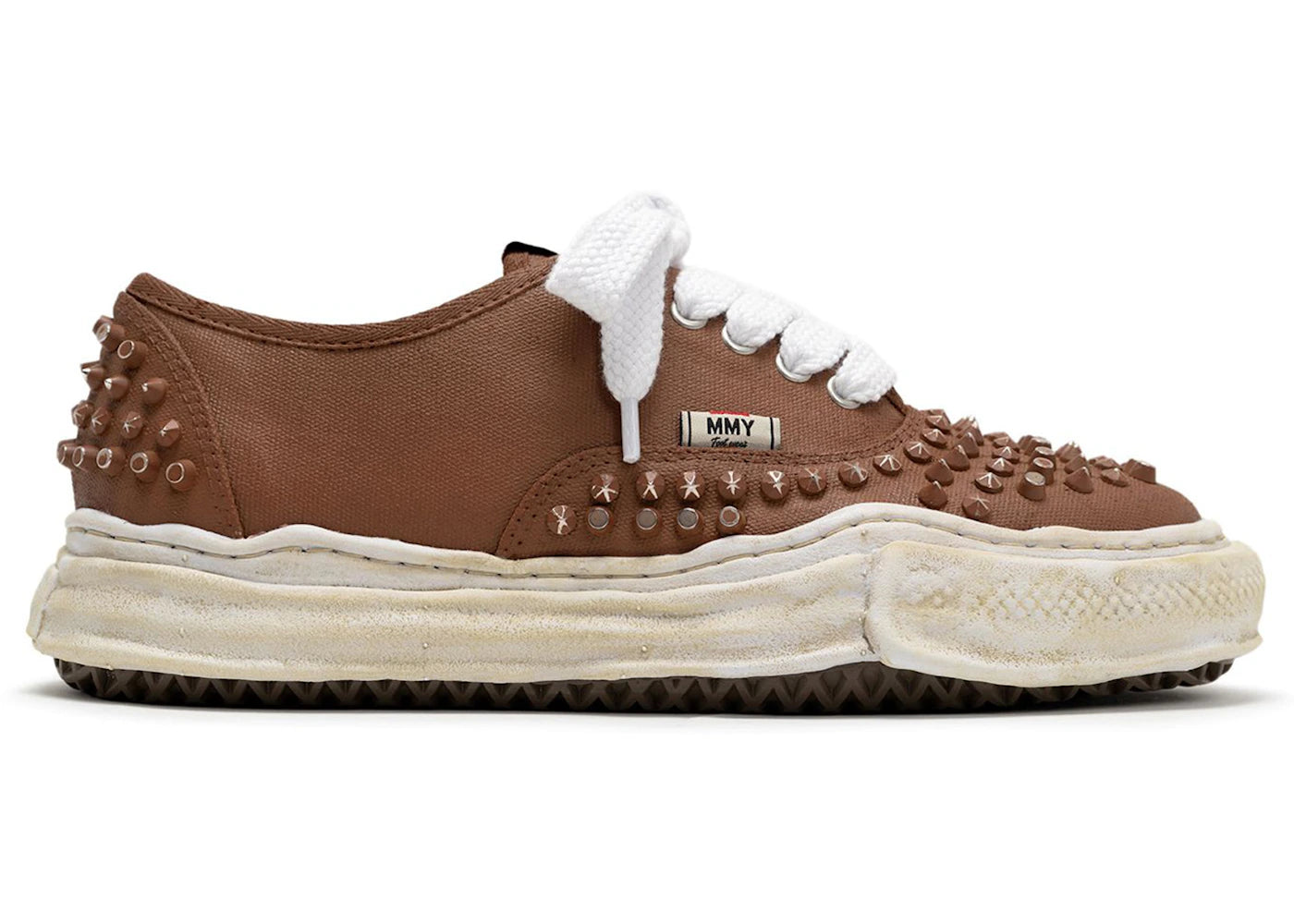 Maison Mihara Yasuhiro Baker OG Sole Studded Canvas Low Brown