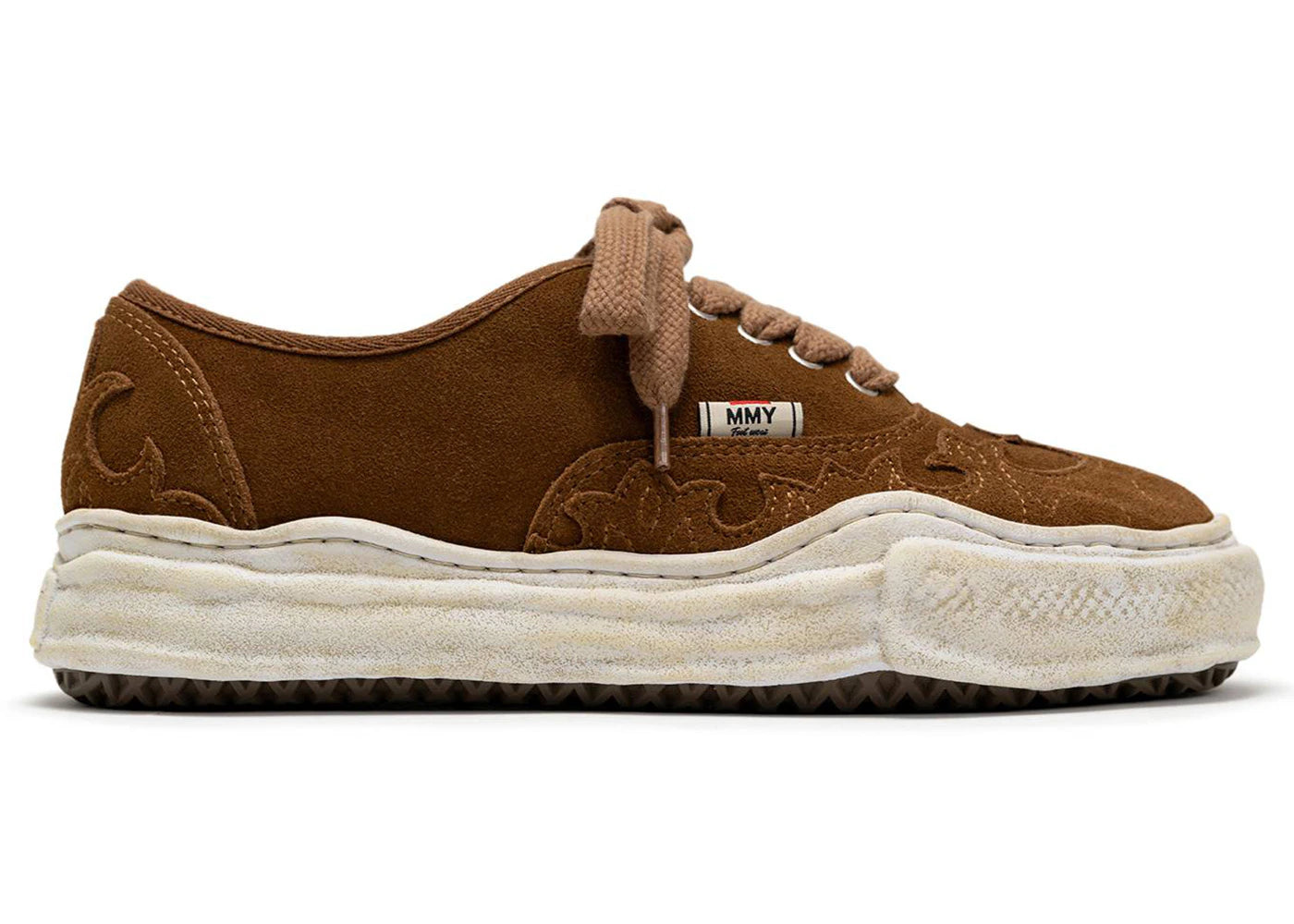 Maison Mihara Yasuhiro Baker OG Sole Western Detail Wildleder Low Brown