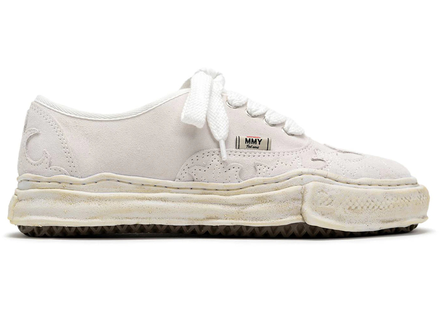 Maison Mihara Yasuhiro Baker OG Sole Western Detail Daim Bas Blanc