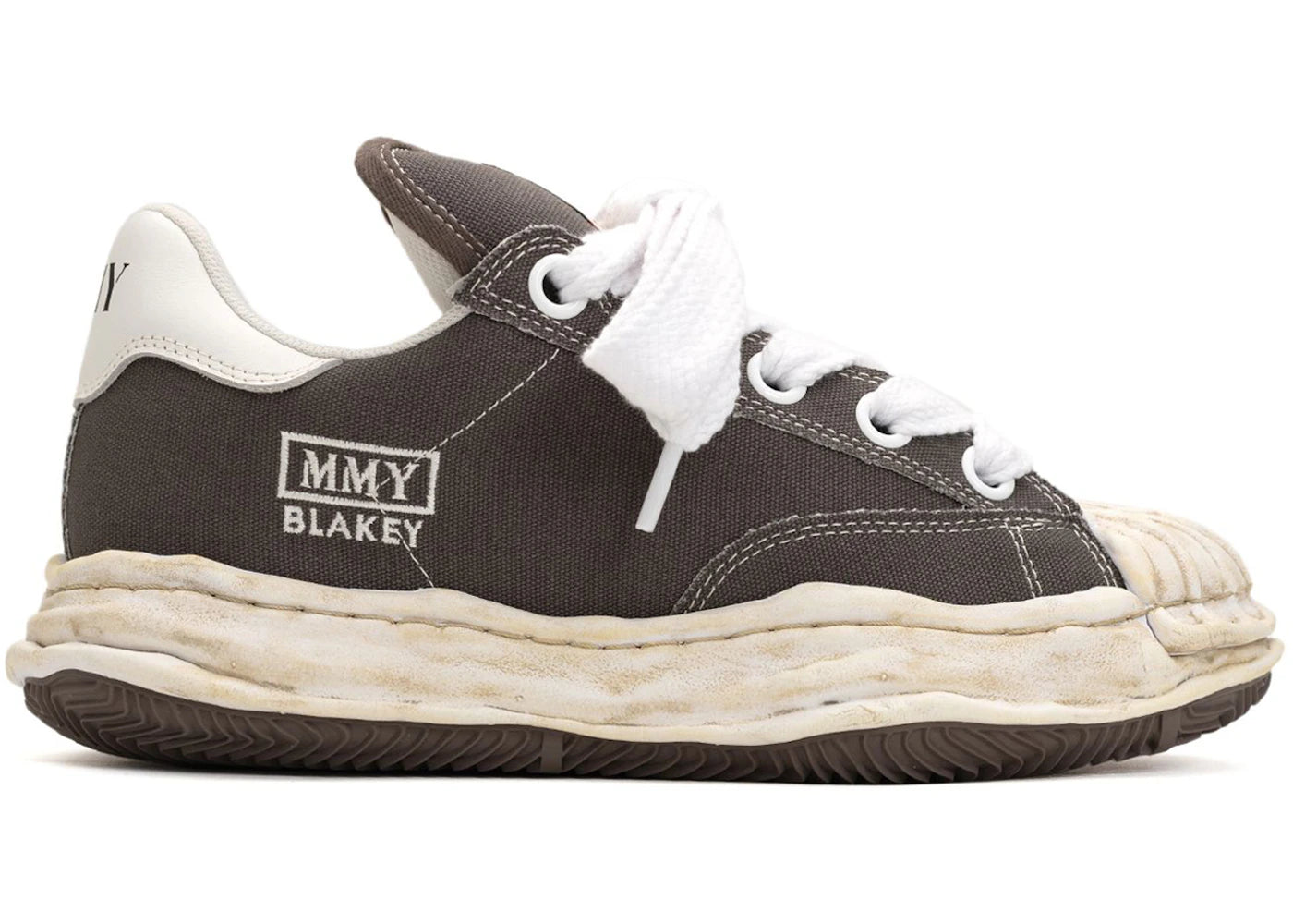 Maison Mihara Yasuhiro Blakey Puffer OG Sole Canvas Low Distressed Midsole Gris