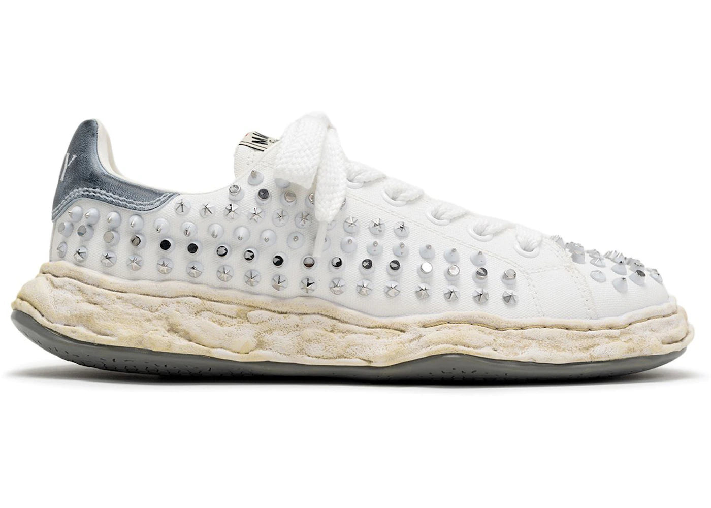 Maison Mihara Yasuhiro Charles OG Sole Studded Canvas Low White