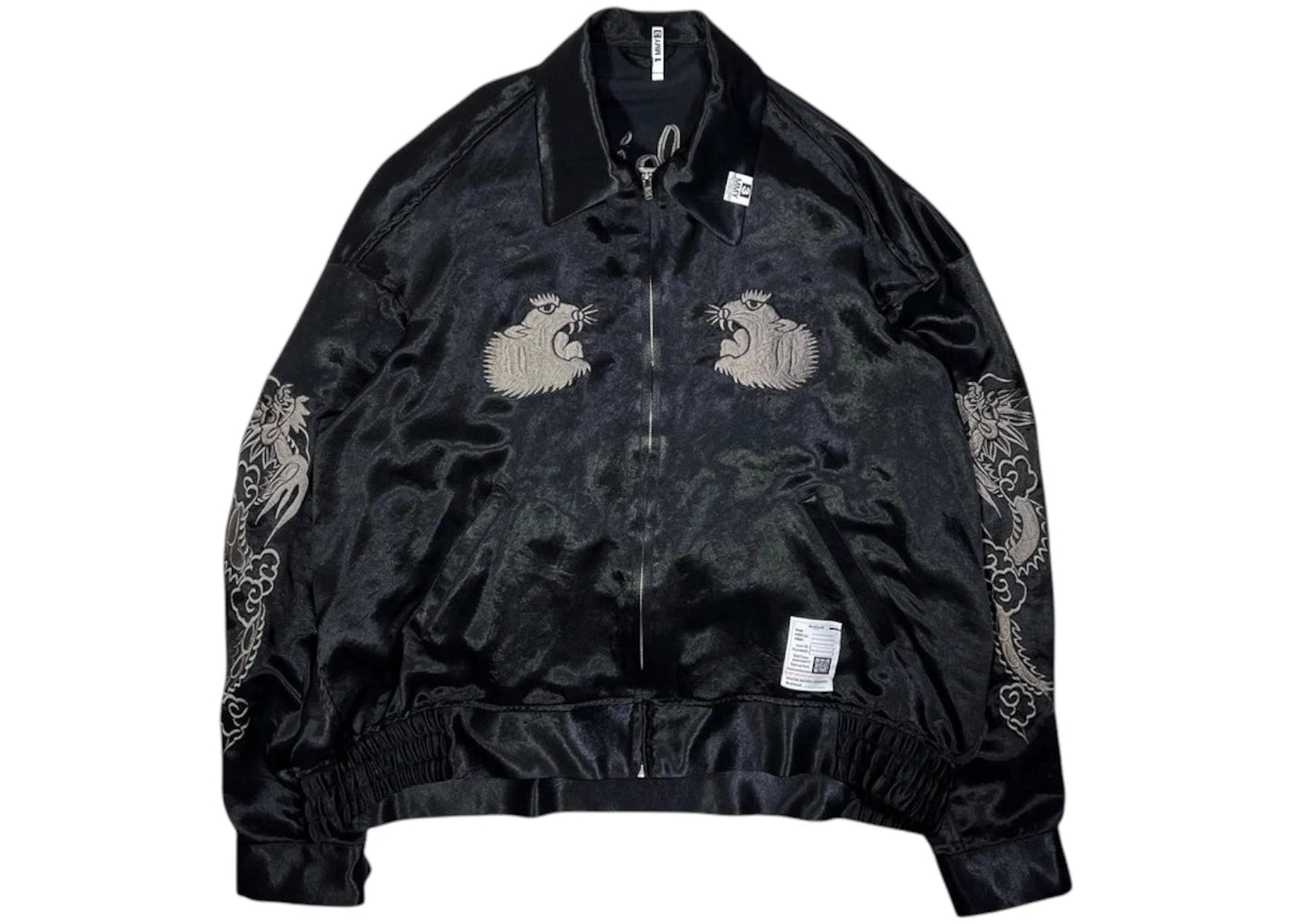 Maison Mihara Yasuhiro Souvenir-Jacke mit Kragen, Schwarz