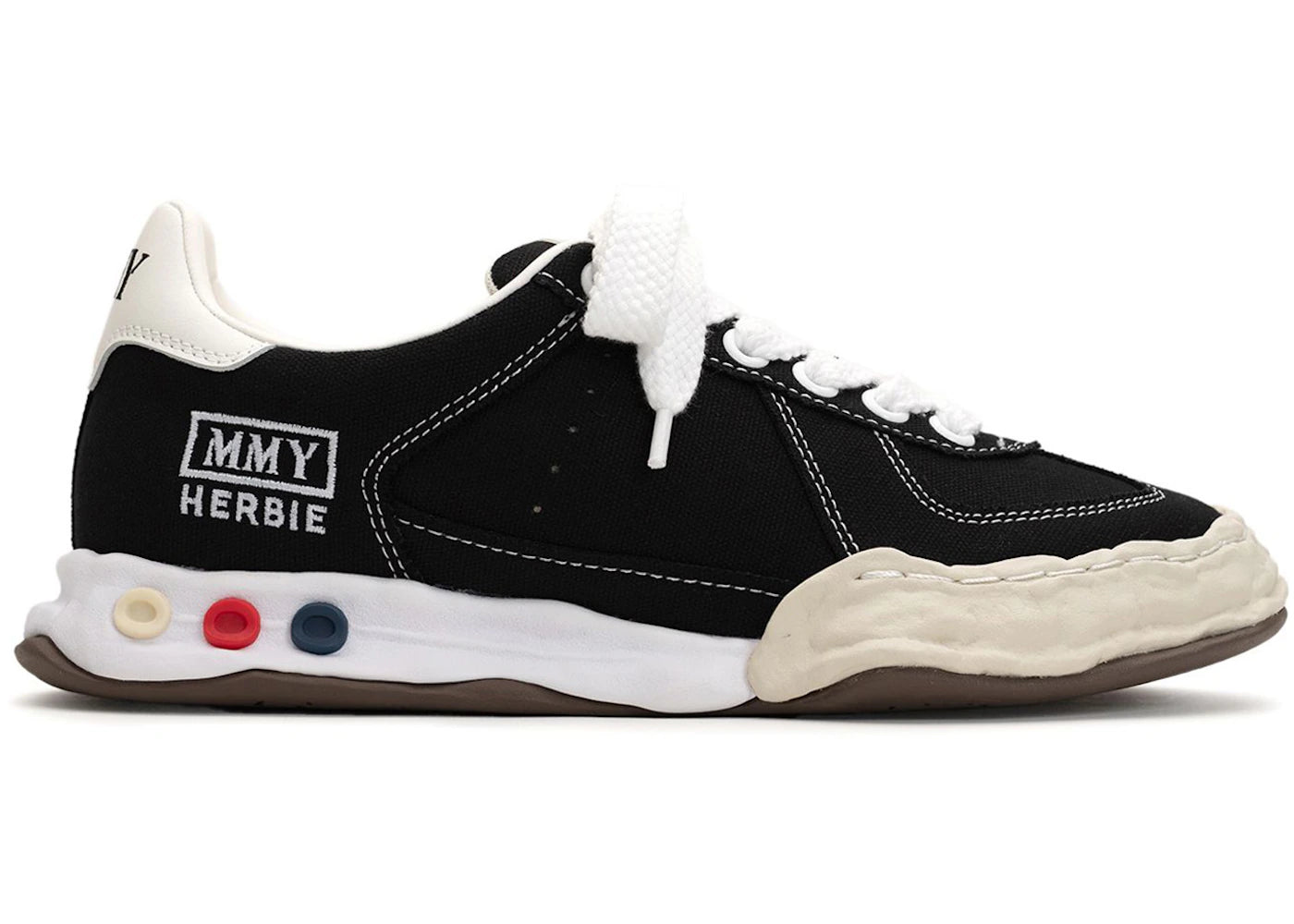Maison Mihara Yasuhiro Herbie OG Sole Canvas Low Schwarz Weiß