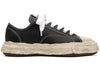 Maison Mihara Yasuhiro Peterson OG Sohle Leder Low Cracking Leder Schwarz Weiß