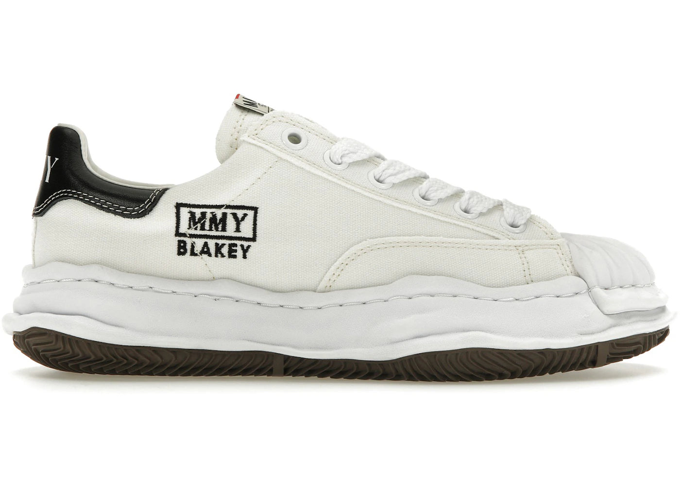 Maison Mihara Yasuhiro Blakey OG Sole Canvas Low Blanc Noir