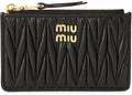 Miu Miu Matelasse Card Holder Black