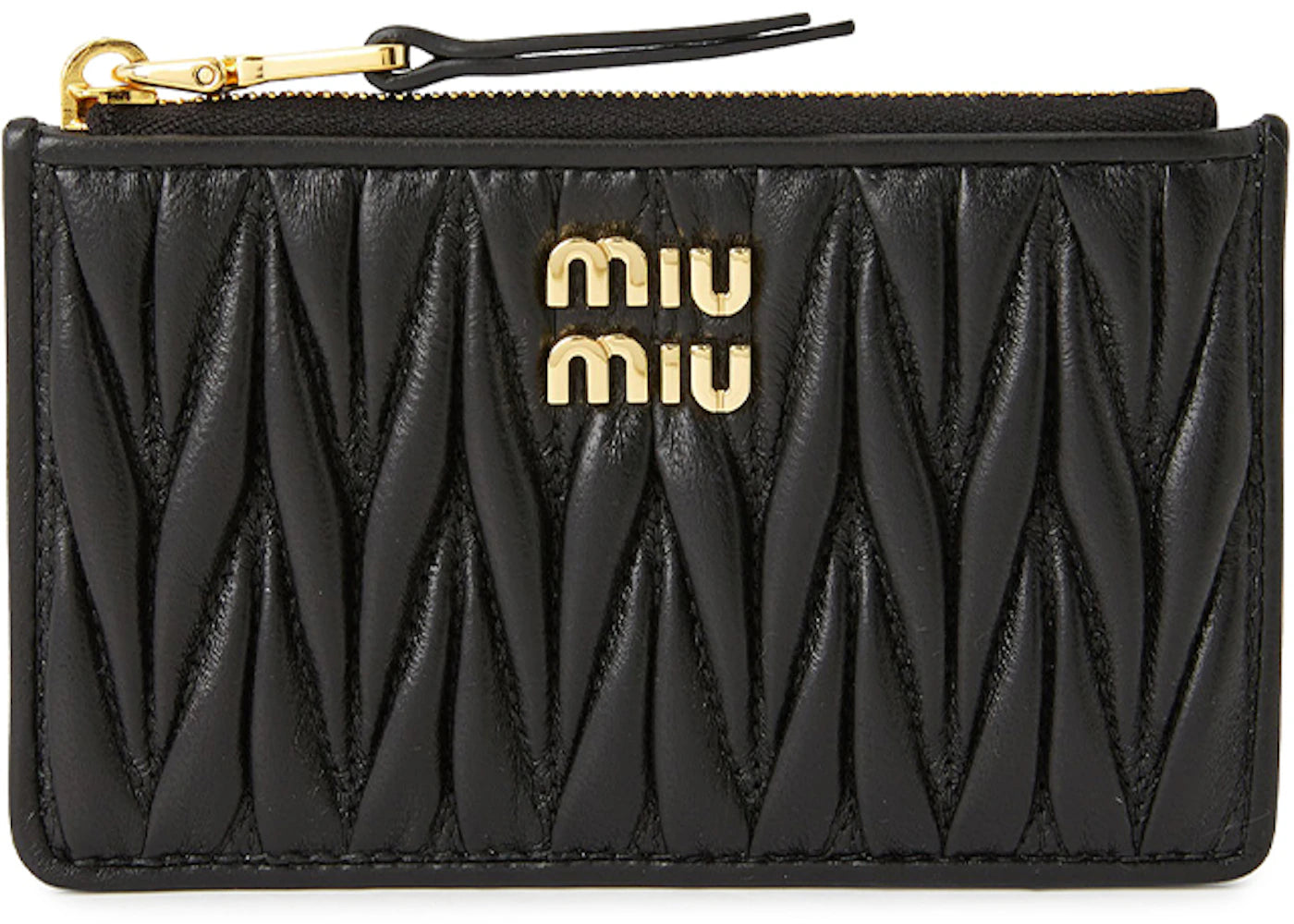 Miu Miu Matelasse Card Holder Black