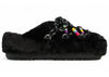 Moon Boot Mule Faux Fur Black Beads
