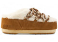 Moon Boot Mule Fourrure Synthétique Whisky Crème