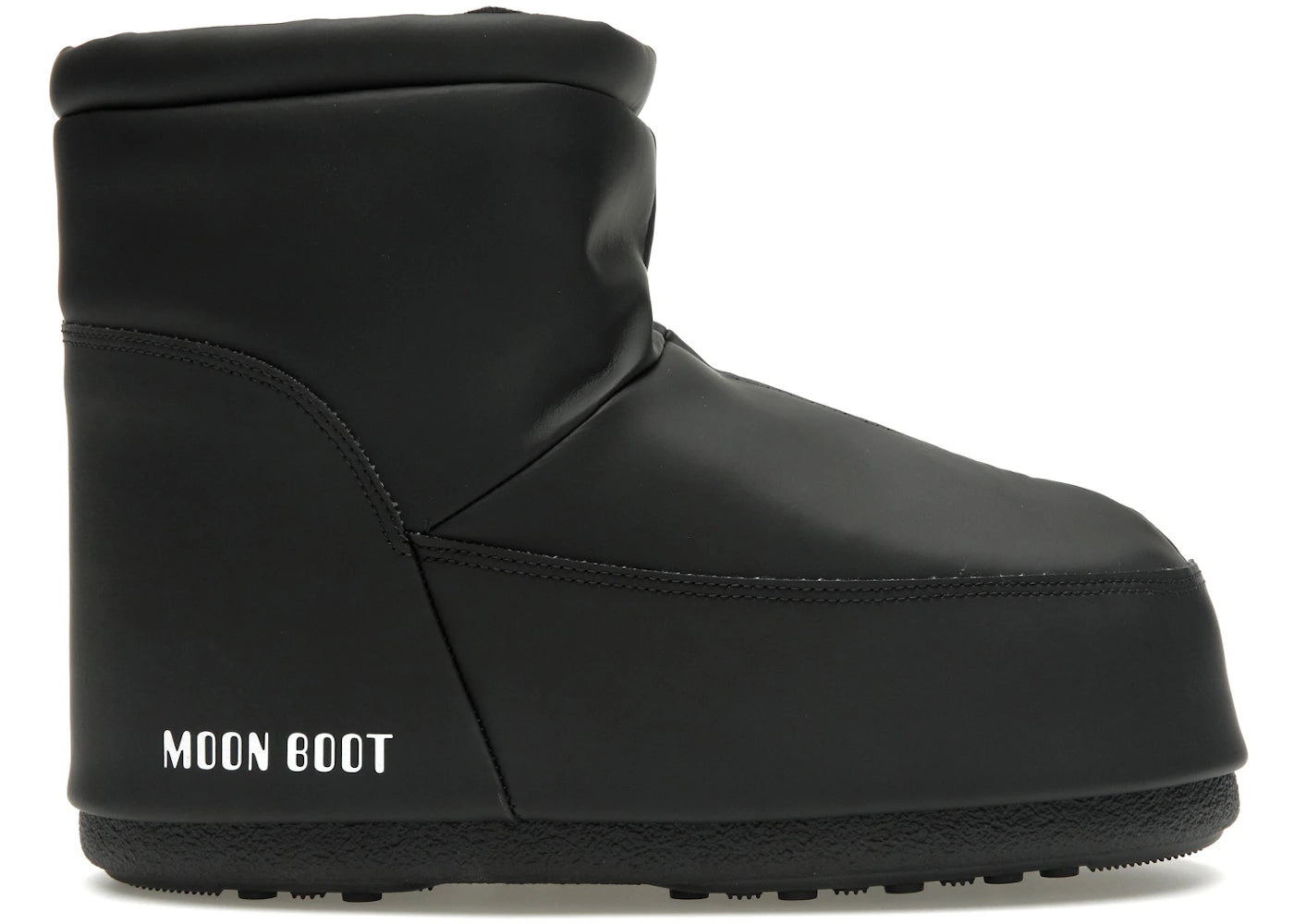 Bottes Moon Boot en caoutchouc sans lacets noires