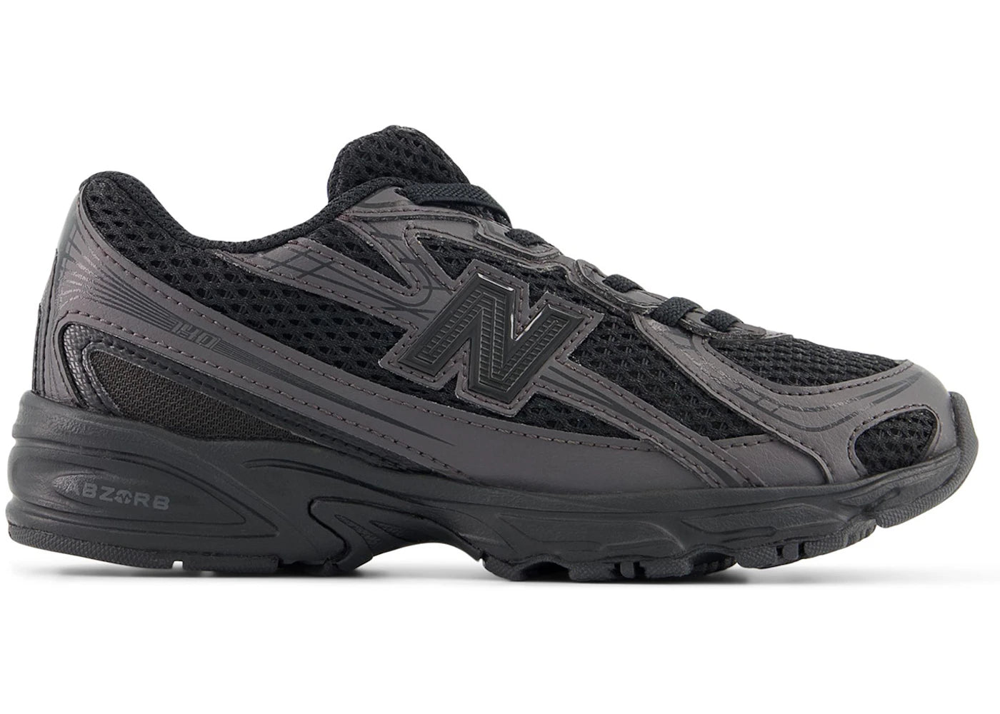 New Balance 740 Bungee Lace Black Cement