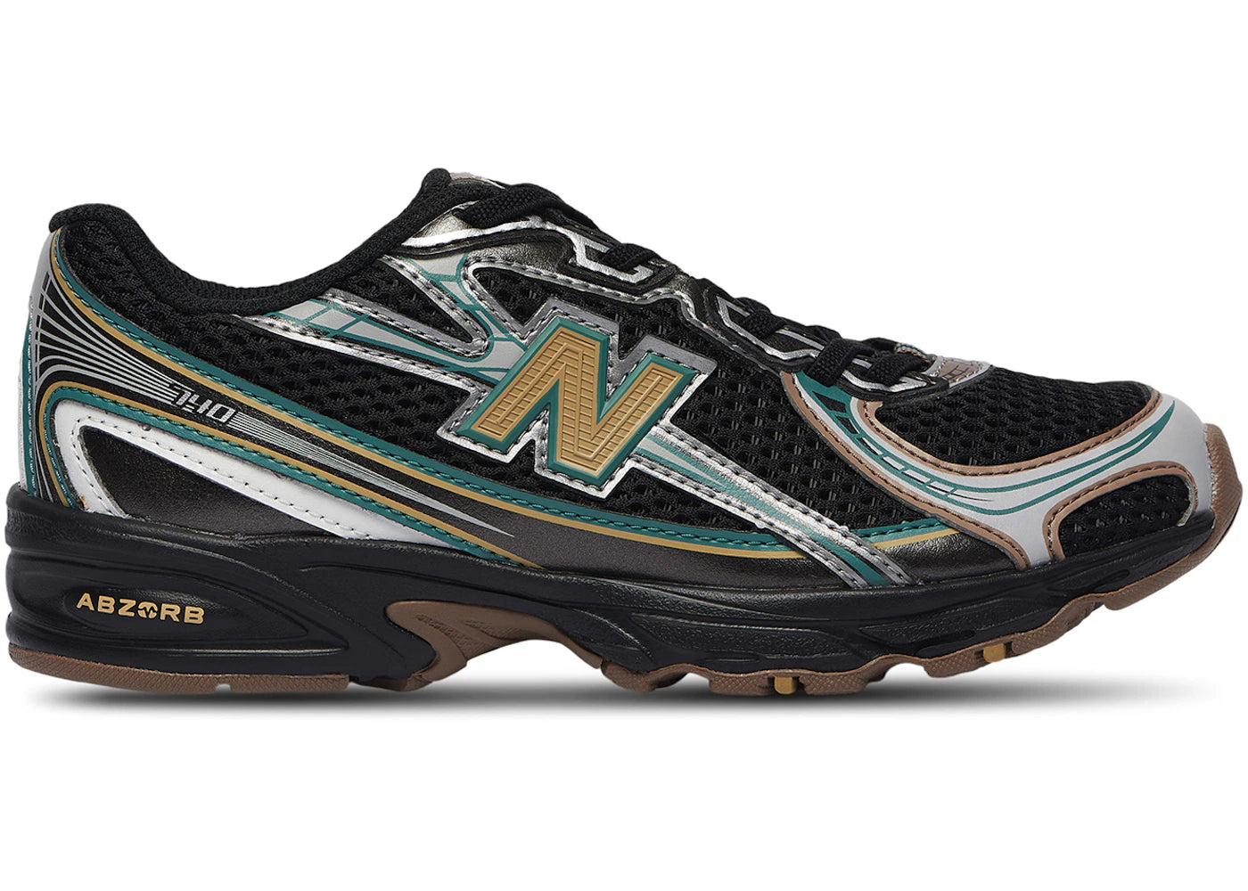 New Balance 740 Bungee Lace Schwarz Grau Oliv