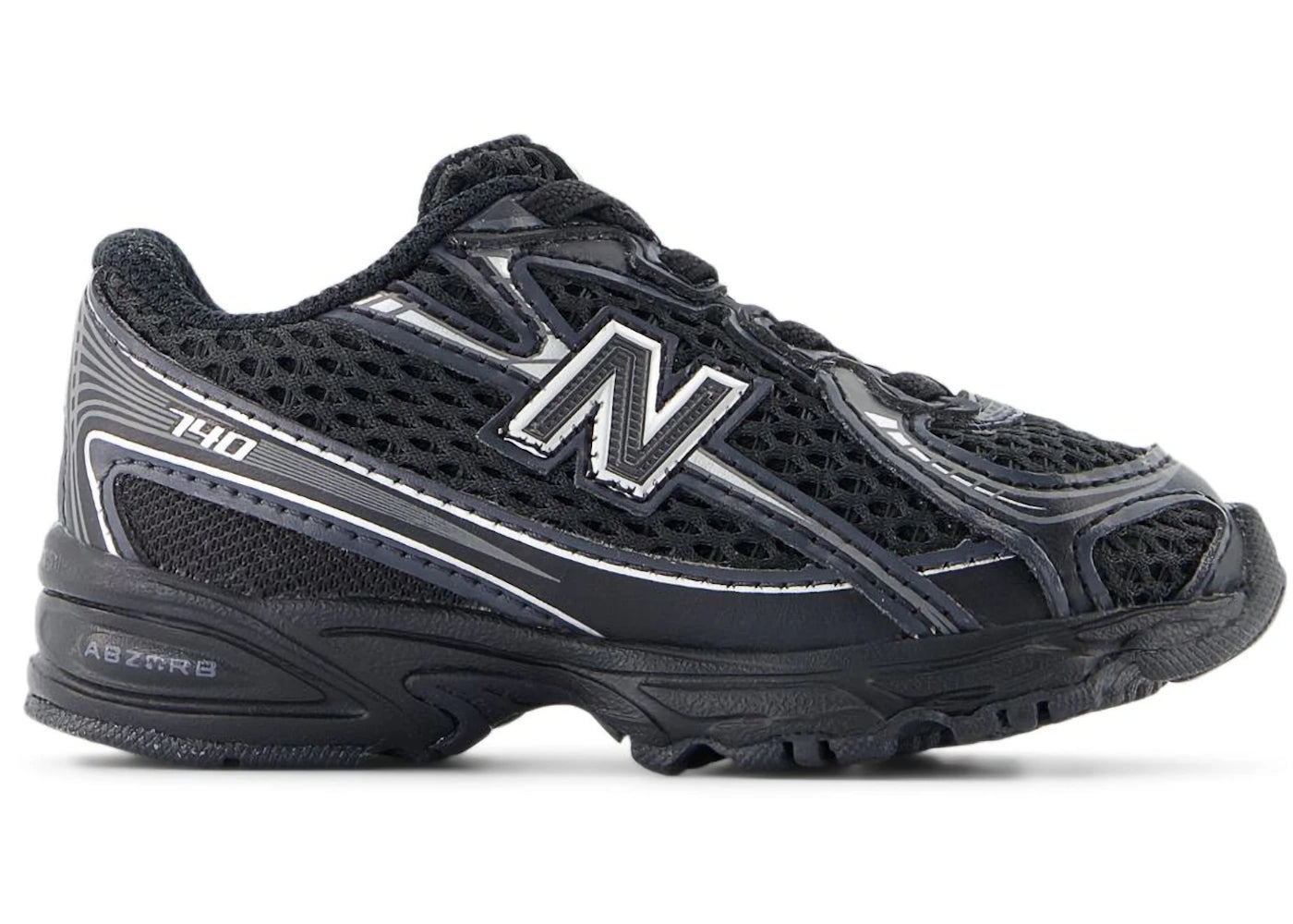 New Balance 740 Bungee Lace Black Silver Metallic