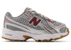 New Balance 740 Bungee Lace Silver Metalic Monarch Burgundy
