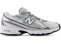 New Balance 740 Bungee Lace Weiß Metallic Silber Marineblau
