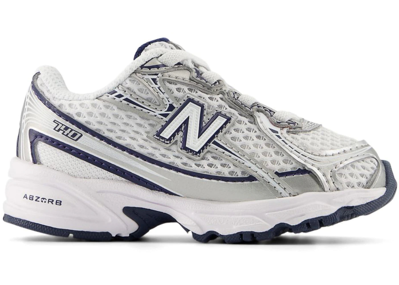 New Balance 740 Bungee Lace Weiß Marineblau Silber