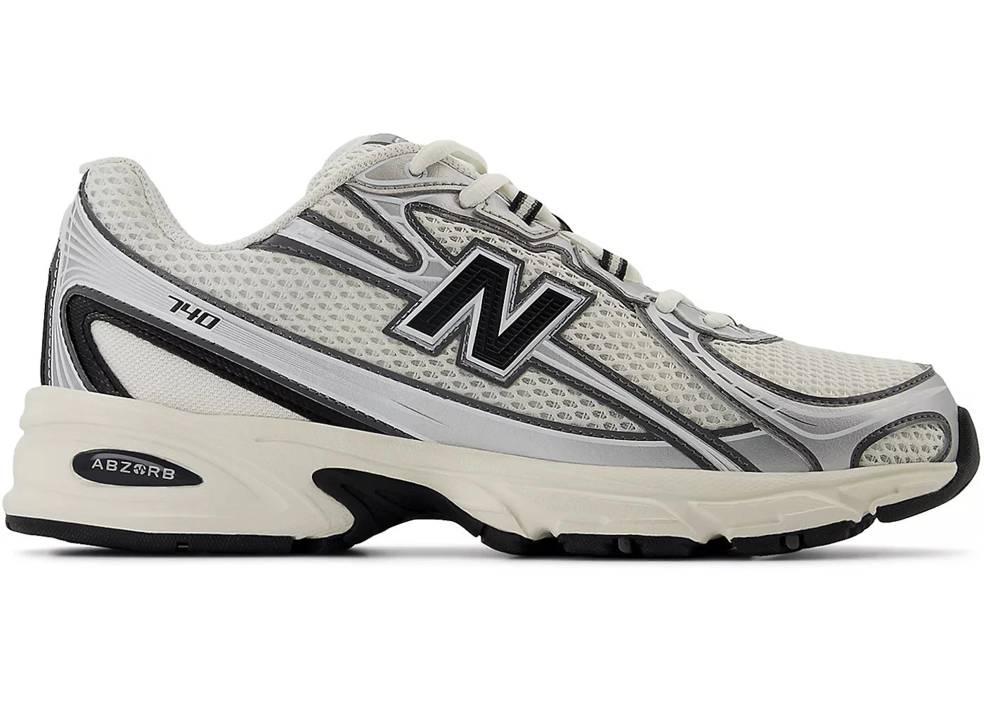 New Balance 740 Sea Salt Black Silver Metallic