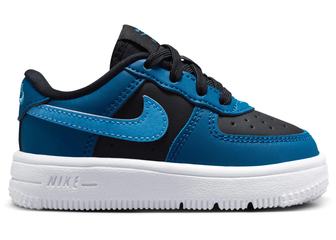 Nike Force 1 Low Schwarz Court Blau