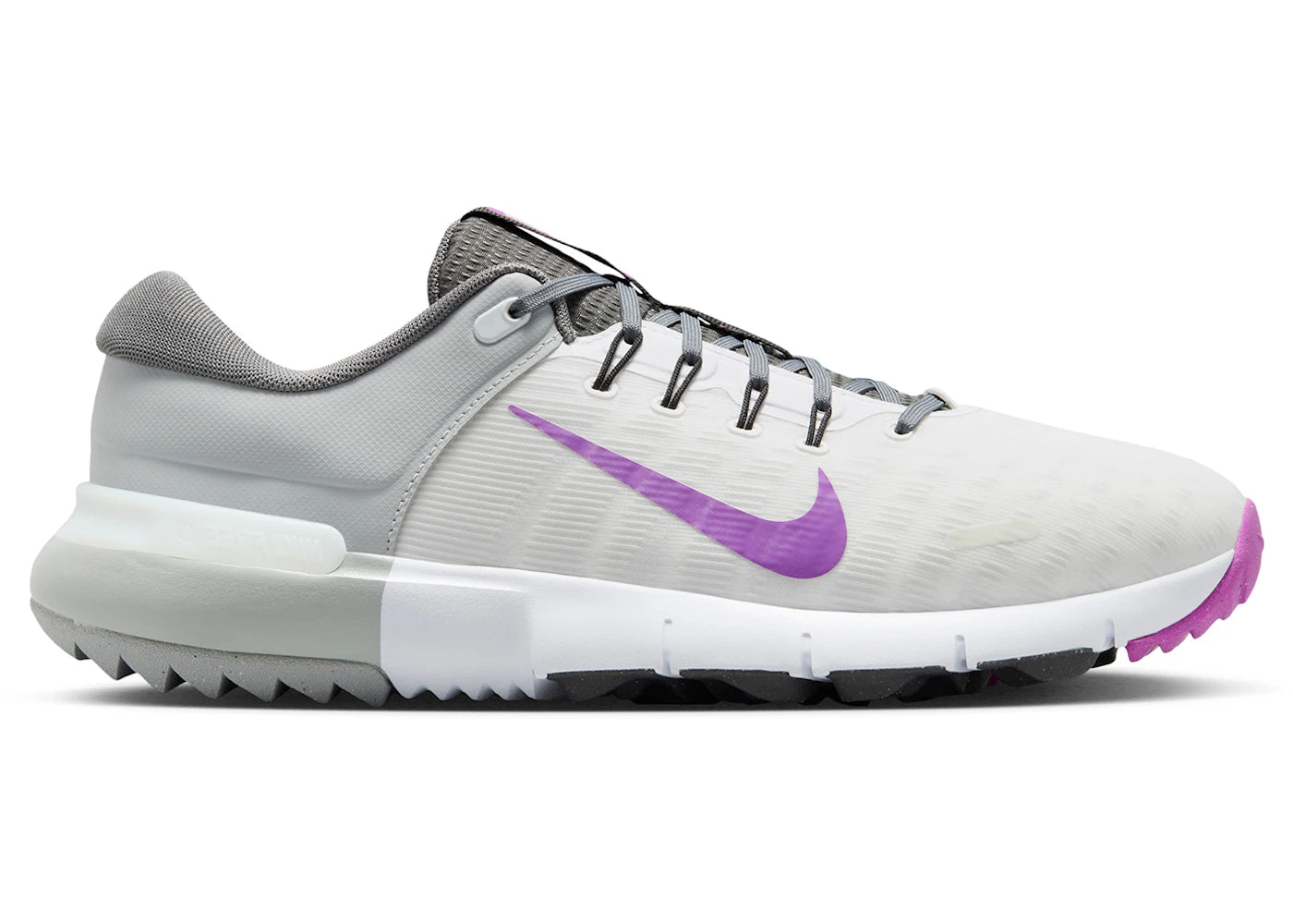 Nike Free Golf Next Nature Blanc Gris Fer Gris Fumée Clair Violet Vif