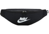 Nike Heritage Sac banane 3L Noir/Noir/Blanc