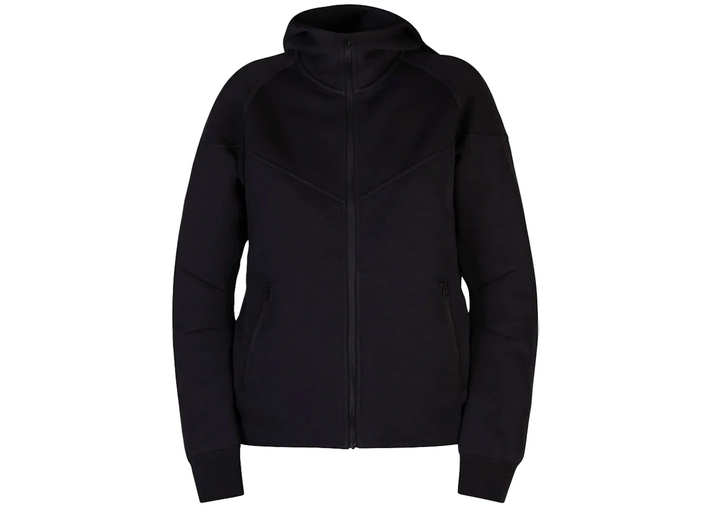 Nike Sportswear Damen Tech Fleece Windrunner Kapuzenpullover mit durchgehendem Reißverschluss, Schwarz/Schwarz