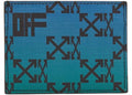OFF-WHITE Monogram Allover Simple Card Case Blue