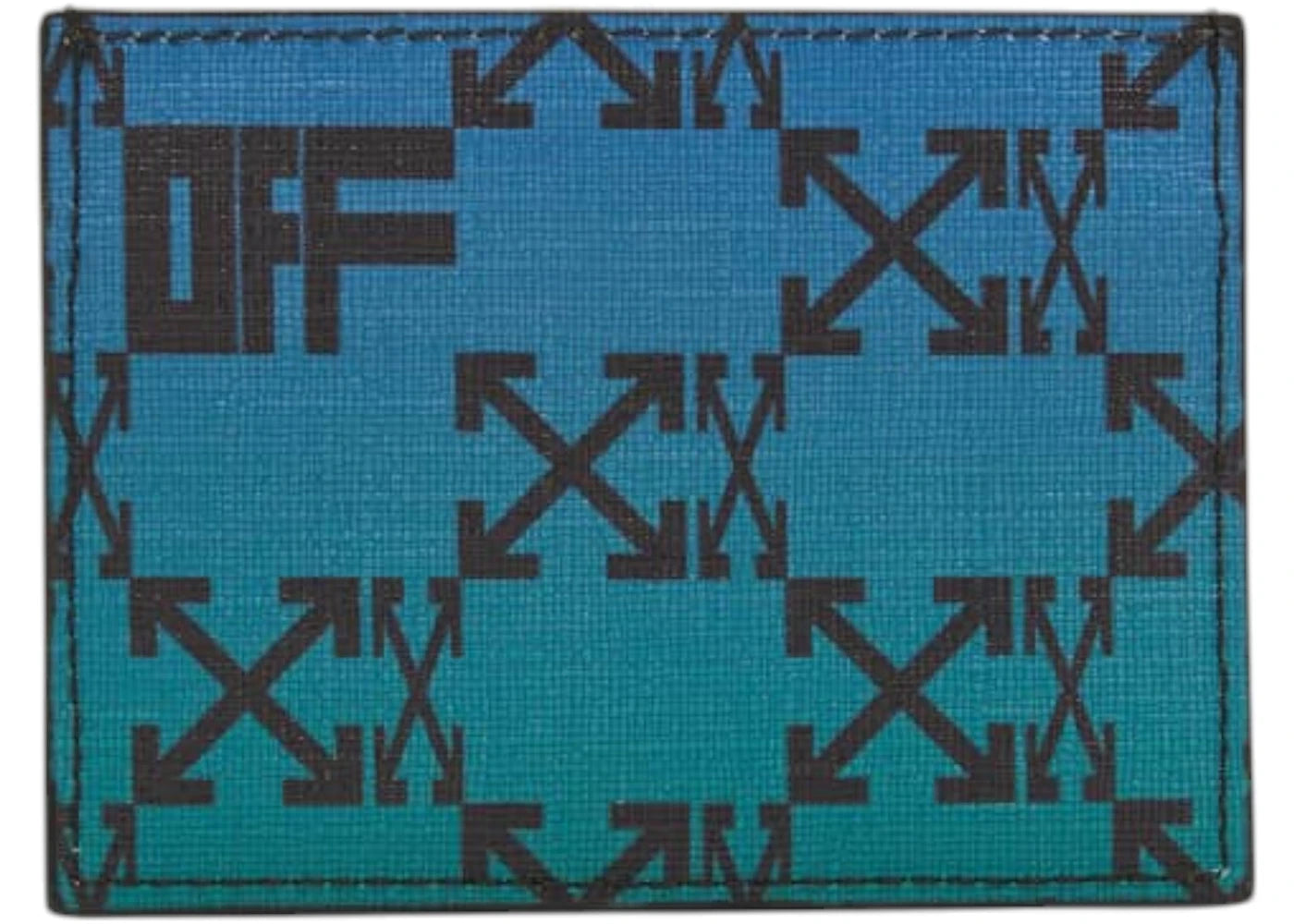 OFF-WHITE Monogram Allover Simple Card Case Blue