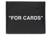 Off-White  InchFOR CARDS Inch Card Holder Black