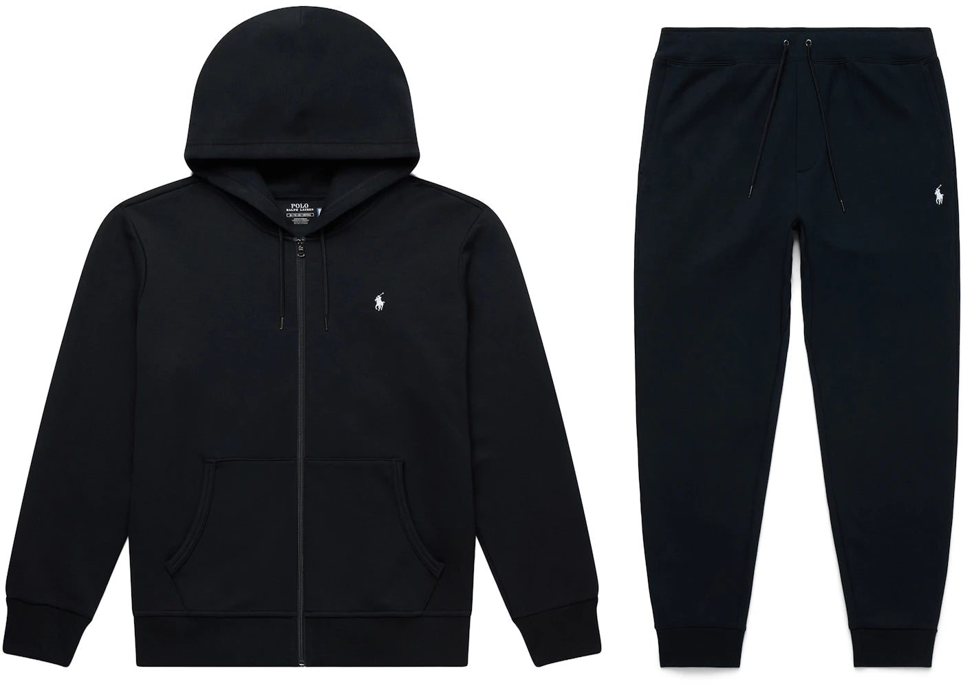 Ensemble de jogging Polo Ralph Lauren en double maille zippé et pantalon de jogging en double maille Polo Black