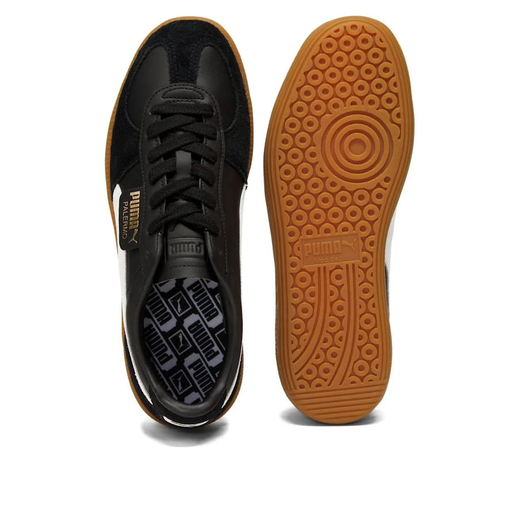 Puma Palermo Leder Schwarz Federgrau Gummi
