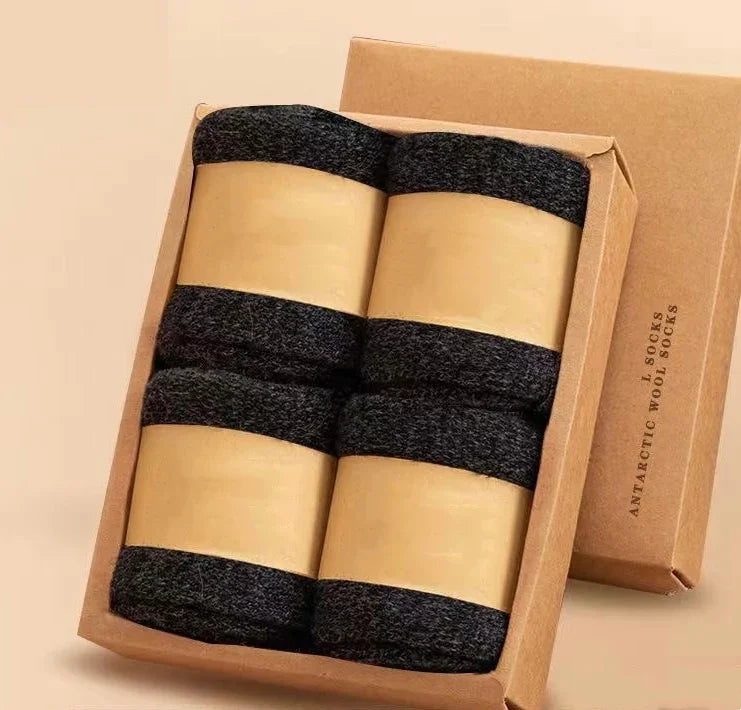Chaussettes d'hiver en laine mérinos par Mr. Sneakerseller (4 paires)
