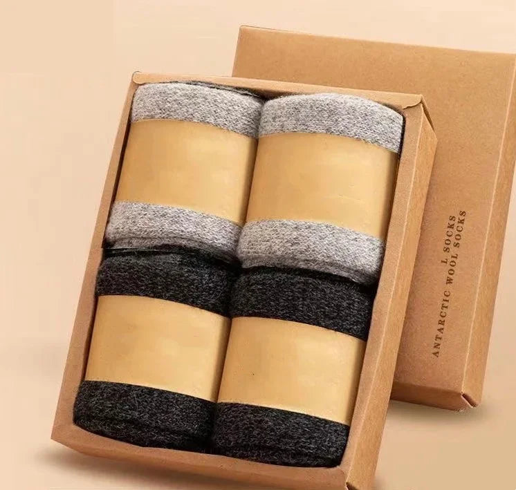 Chaussettes d'hiver en laine mérinos par Mr. Sneakerseller (4 paires)