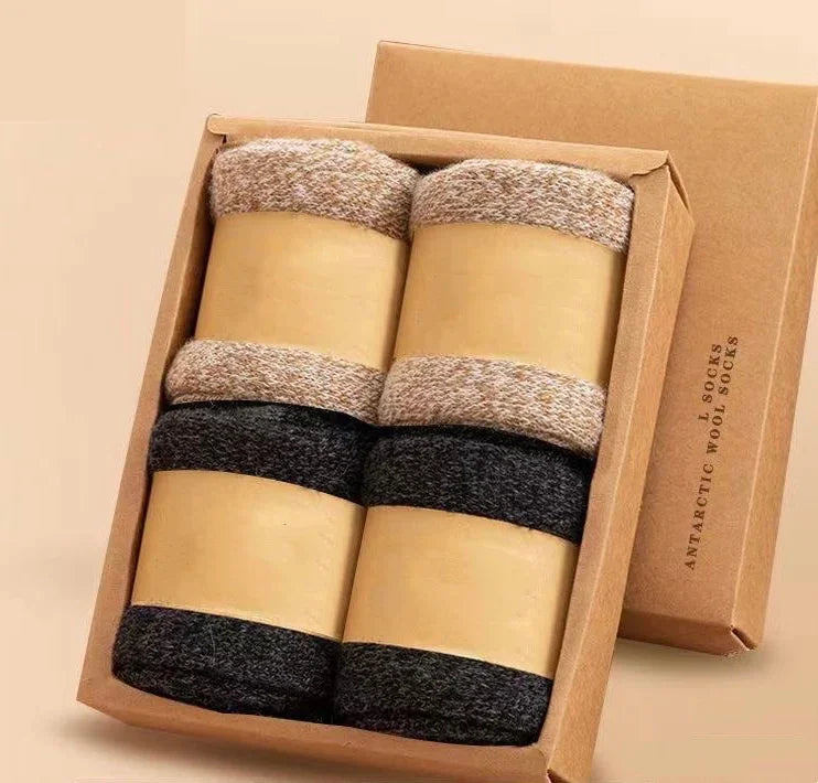 Chaussettes d'hiver en laine mérinos par Mr. Sneakerseller (4 paires)