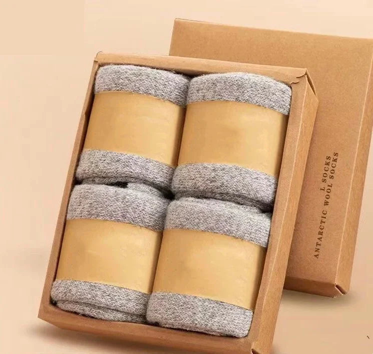 Chaussettes d'hiver en laine mérinos par Mr. Sneakerseller (4 paires)
