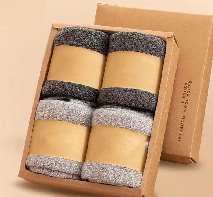 Chaussettes d'hiver en laine mérinos par Mr. Sneakerseller (4 paires)