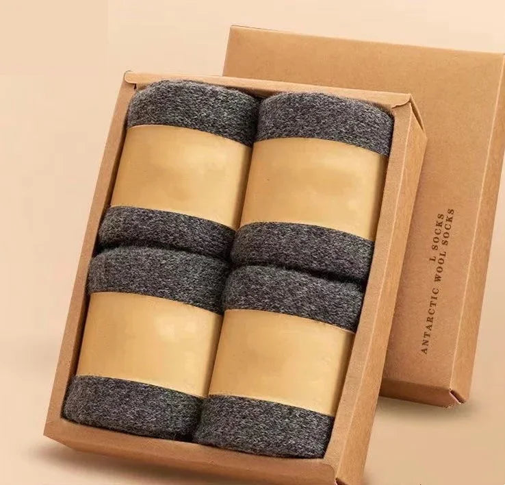 Chaussettes d'hiver en laine mérinos par Mr. Sneakerseller (4 paires)