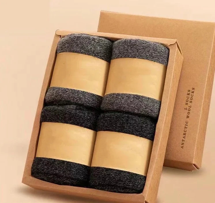 Chaussettes d'hiver en laine mérinos par Mr. Sneakerseller (4 paires)