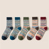 Chaussettes d'hiver en laine par Mr. Sneakerseller – Lot de 5 paires de chaussettes épaisses et chaudes style rétro
