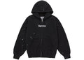 Supreme MM6 Maison Margiela Box Logo Kapuzenpullover mit Reißverschluss Schwarz