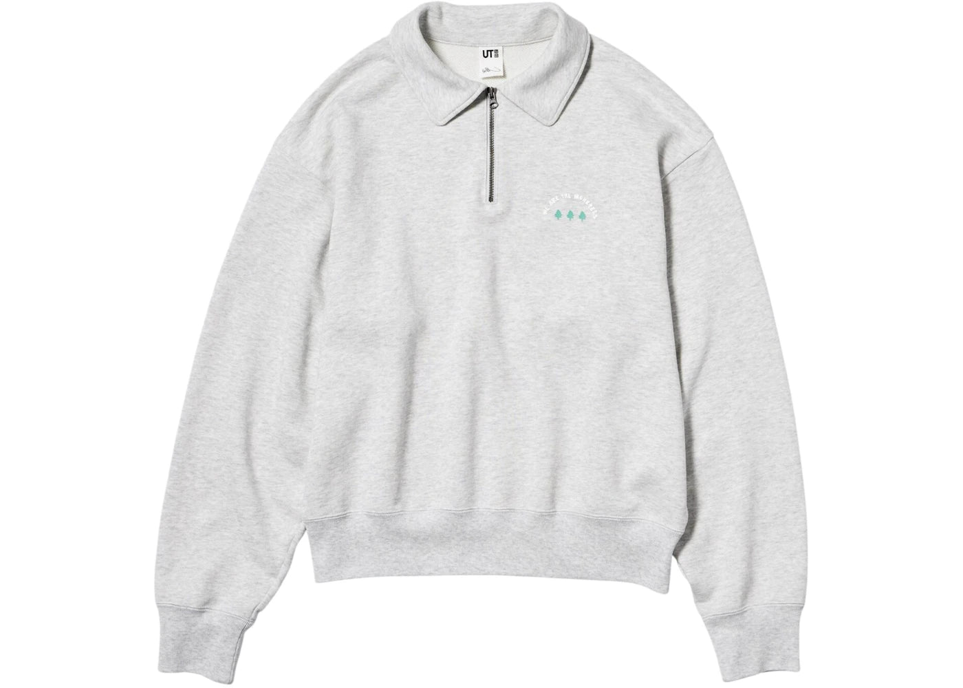 Uniqlo x POP MART The Monsters Women's Half-Zip Sweatshirt  Grey